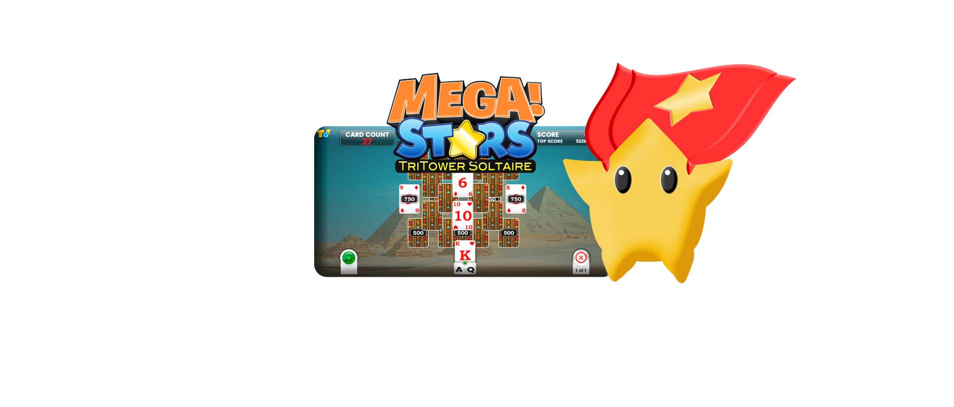 Mega Stars Tri-Tower Solitaire Tournaments